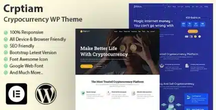 Crptiam-Cryptocurrency-WordPress-Theme-Nulled-430x219-1.webp Crptiam Cryptocurrency WordPress Theme - Image 1