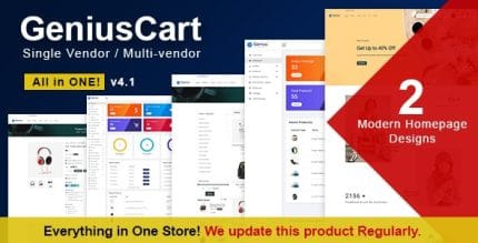 GeniusCart-430x219-1.jpg GeniusCart – Single or Multi vendor Ecommerce System with Physical and Digital Product Marketplace - Image 1