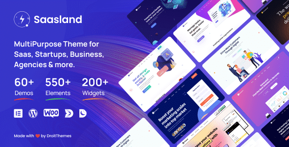 Saasland – MultiPurpose WordPress Theme for SaaS Startups