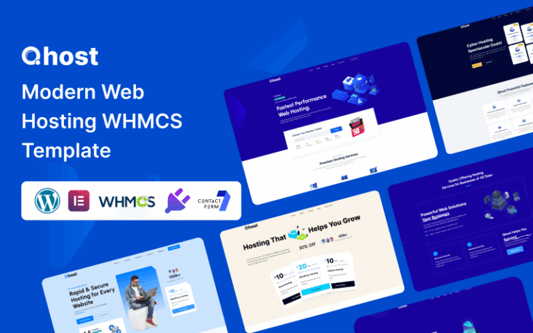 Qhost – Modern Web Hosting & WHMCS WordPress Theme