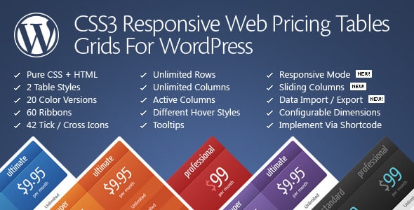 CSS3 Compare Pricing Tables for WordPress CSS3 Compare Pricing Tables for WordPress